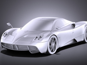 Pagani Huayra 2016 vray Modello 3D
