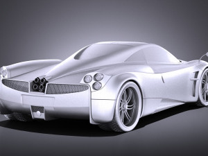Pagani Huayra 2016 vray Modello 3D