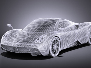 Pagani Huayra 2016 vray Modello 3D