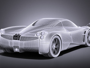 Pagani Huayra 2016 vray Modello 3D