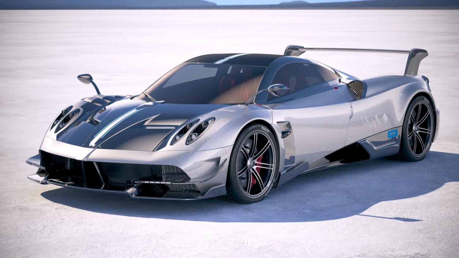 Pagani Huayra BC 2017 3D Model .c4d .max .obj .3ds .fbx .stl .blend 