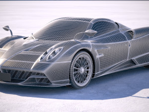 Pagani Huayra Roadster 2017 3D Model