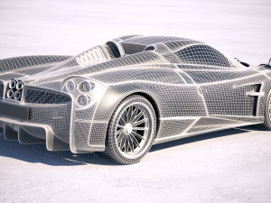 Pagani Huayra Roadster 2017 3D Model