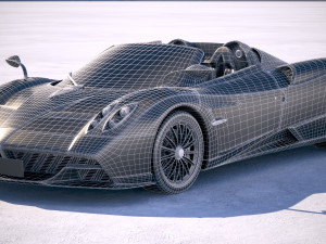 Pagani Huayra Roadster 2017 3D Model