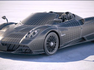 Pagani Huayra Roadster 2017 3D Model