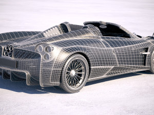 Pagani Huayra Roadster 2017 3D Model