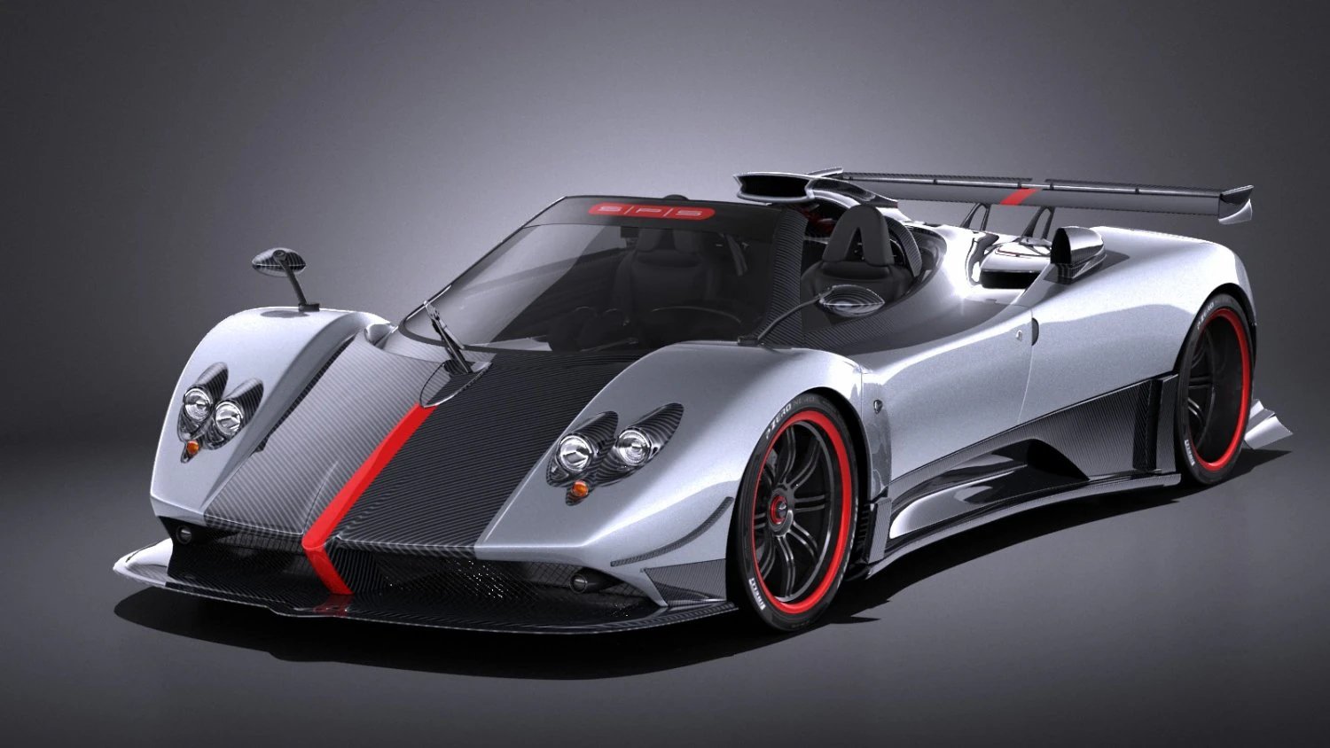 Pagani Zonda Cinque Roadster 2011 vray 3D Model .c4d .max .obj .3ds .fbx .stl .blend 