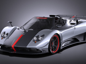 pagani zonda cinque roadster 2011 vray 3D Model