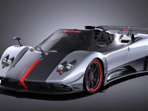 Pagani Zonda Cinque Roadster 2011 vray Model 3D