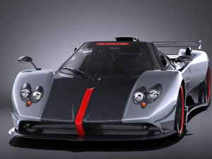 Pagani Zonda Cinque Roadster 2011 vray 3D Model