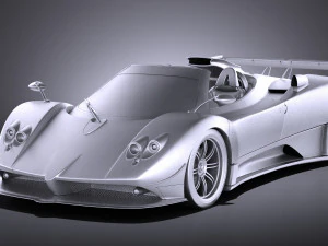 Pagani Zonda Cinque Roadster 2011 vray 3D Model