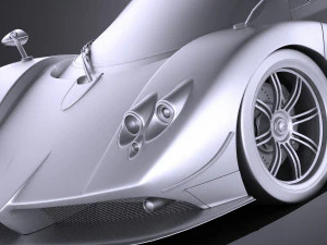 Pagani Zonda Cinque Roadster 2011 vray 3D Model