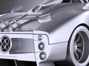 Pagani Zonda Cinque Roadster 2011 vray 3D Model