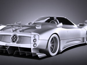 Pagani Zonda Cinque Roadster 2011 vray 3D-Modell