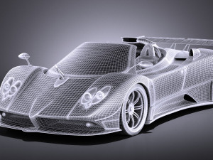 Pagani Zonda Cinque Roadster 2011 vray 3D-Modell