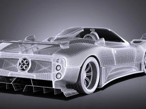 Pagani Zonda Cinque Roadster 2011 vray 3D Model