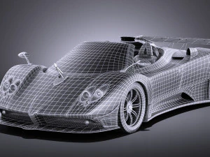 Pagani Zonda Cinque Roadster 2011 vray 3D Model