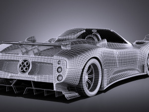 Pagani Zonda Cinque Roadster 2011 vray 3D-Modell