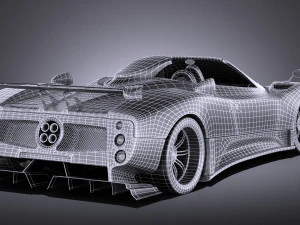 Pagani Zonda Cinque Roadster 2011 vray 3D Model