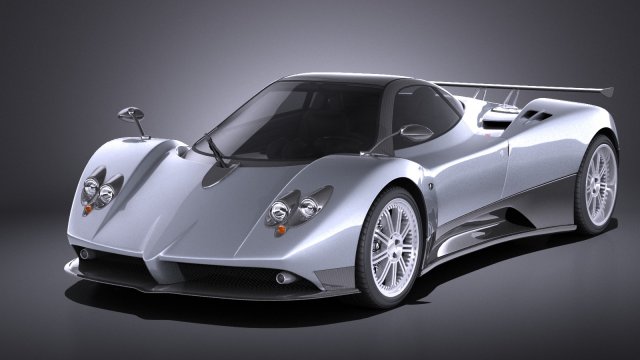 Pagani Zonda F 2010 vray 3D 모델 .c4d .max .obj .3ds .fbx .stl .blend