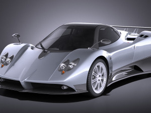 pagani zonda f 2010 vray 3D Model