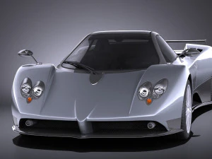 Pagani Zonda F 2010 vray 3D Model