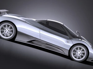 Pagani Zonda F 2010 vray 3D Model