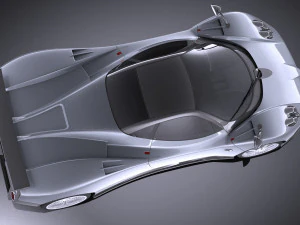 Pagani Zonda F 2010 vray 3D Model