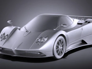 Pagani Zonda F 2010 vray 3D Model