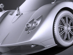 Pagani Zonda F 2010 vray 3D Model