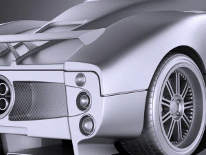Pagani Zonda F 2010 vray 3D Model