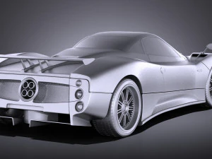 Pagani Zonda F 2010 vray 3D Model