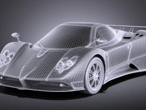 Pagani Zonda F 2010 vray 3D Model