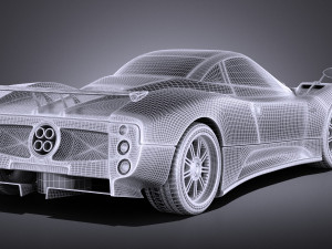 Pagani Zonda F 2010 vray 3D 모델