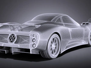 Pagani Zonda F 2010 vray 3D Model