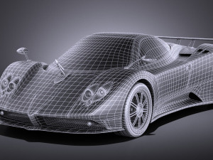Pagani Zonda F 2010 vray 3D 모델