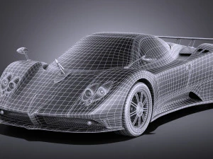 Pagani Zonda F 2010 vray 3D Model