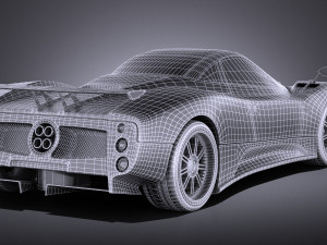 Pagani Zonda F 2010 vray 3D 모델