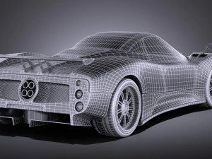 Pagani Zonda F 2010 vray 3D Model