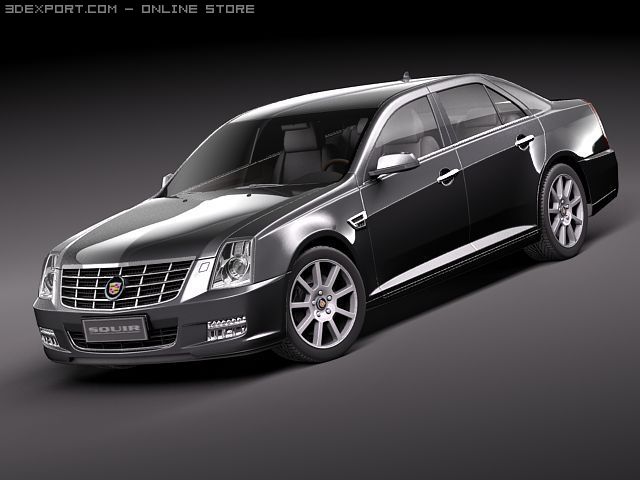 Cadillac SLS 2010 3D Model .c4d .max .obj .3ds .fbx .stl .blend 