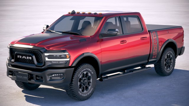 Ram Power Wagon 2019 3D 모델 .c4d .max .obj .3ds .fbx .stl .blend