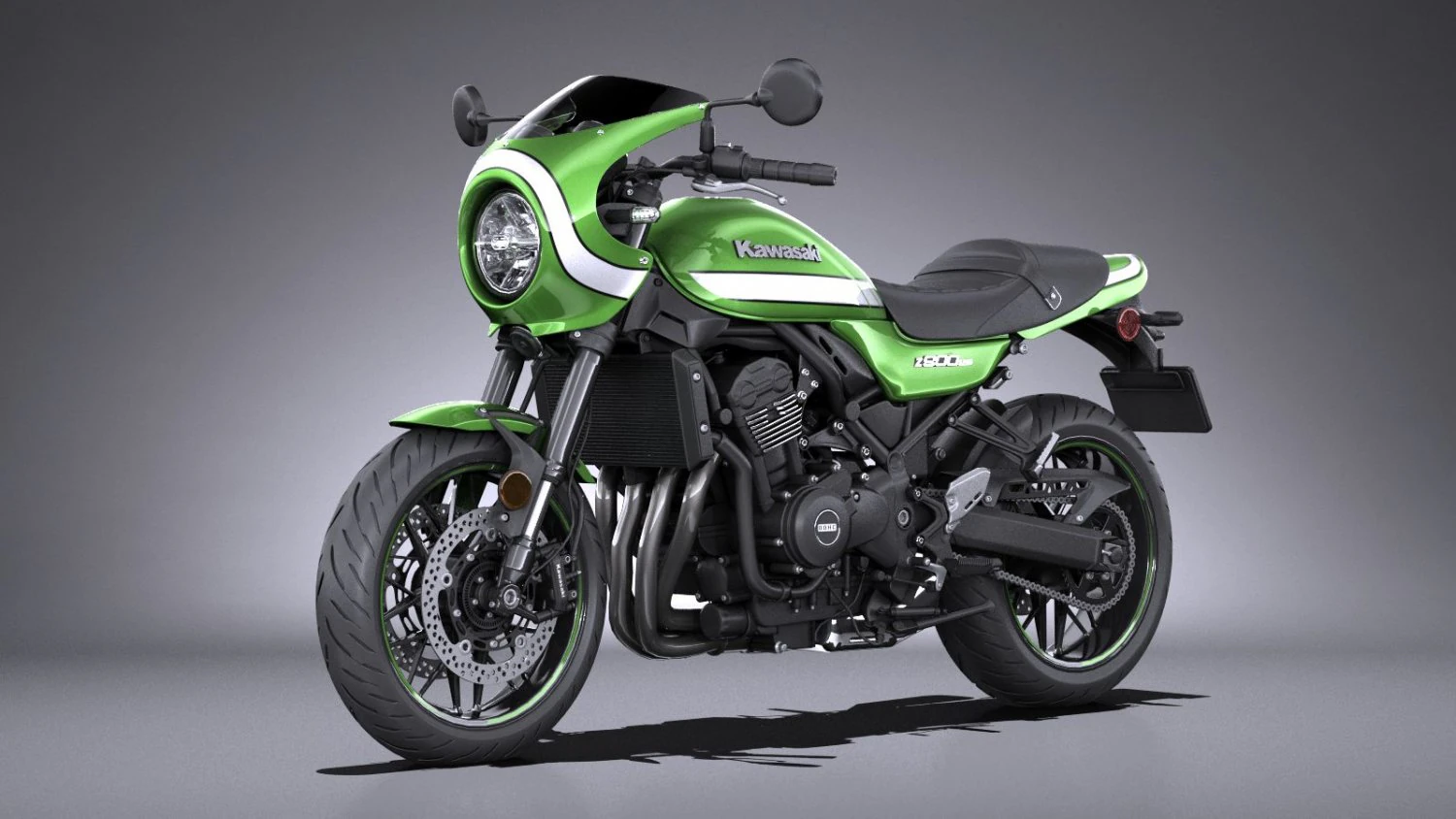 Kawasaki Z900RS 2019 3D Model .c4d .max .obj .3ds .fbx .stl .blend 