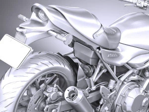 Kawasaki Z900RS 2019 3D Model
