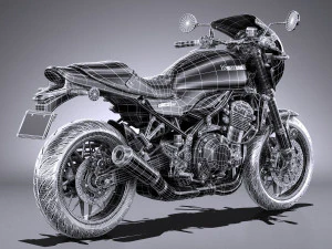 Kawasaki Z900RS 2019 3D Model