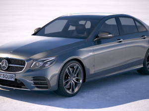 Mercedes-Benz E53 AMG Sedan 2019 3D Model