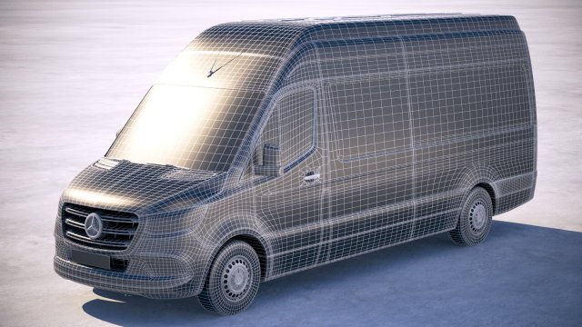 mercedes benz sprinter long 2019 3D