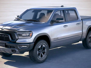 रैम 1500 रिबेल क्रू कैब 2019 3D मॉडल