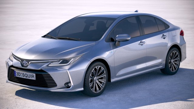 Toyota Corolla Hybrid 2020 3D Модель .c4d .max .obj .3ds .fbx .stl .blend