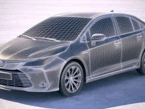 Toyota Corolla Hybrid 2020 3D Model