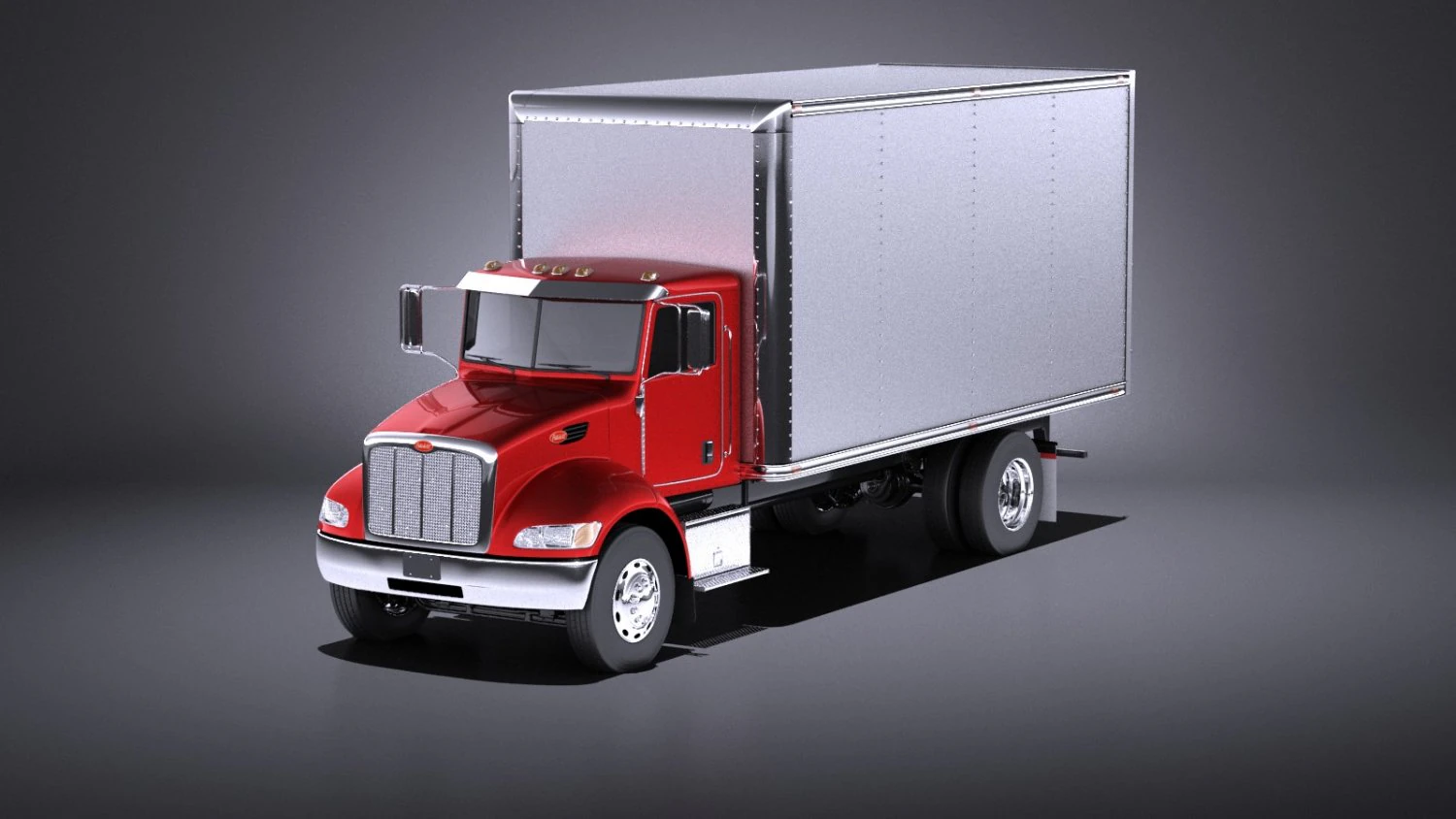 Peterbilt 337 Box 2017 vray 3D Model .c4d .max .obj .3ds .fbx .stl .blend 